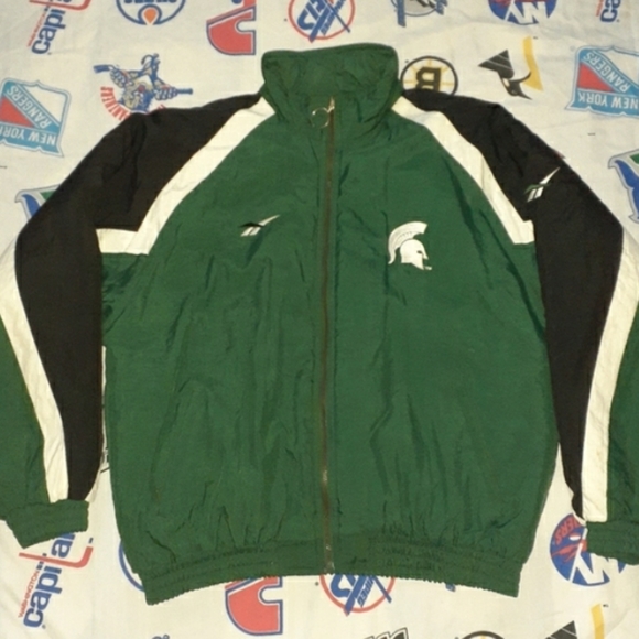 90s Reebok Reversible Michigan State Spartans Vintage Reebok Jacket Coat